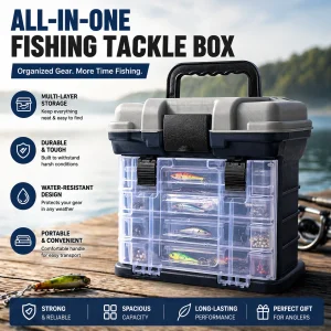 YJ 4-Tier Multi-Functional Fishing & Tackle Storage Box