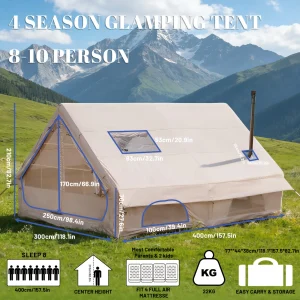 Large Inflatable Camping Tent with Skylight